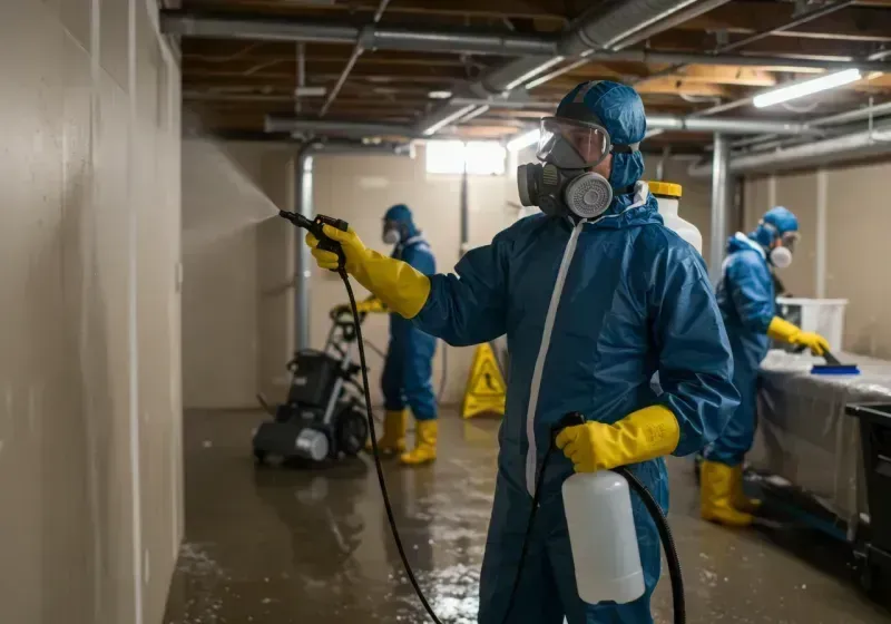 Basement Sanitization and Antimicrobial Treatment process in Natchitoches, LA