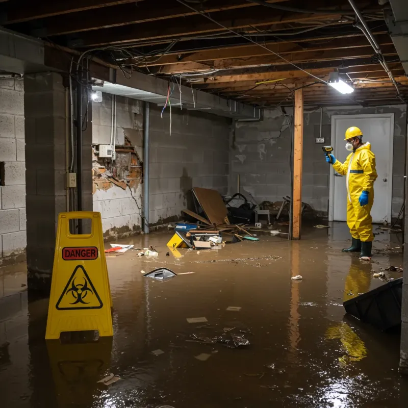 Flooded Basement Electrical Hazard in Natchitoches, LA Property